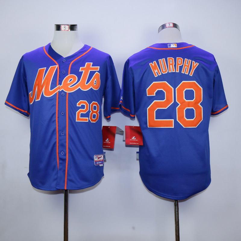 Men New York Mets #28 Murphy Blue MLB Jerseys->->MLB Jersey